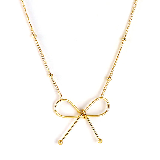 bow pendant necklace