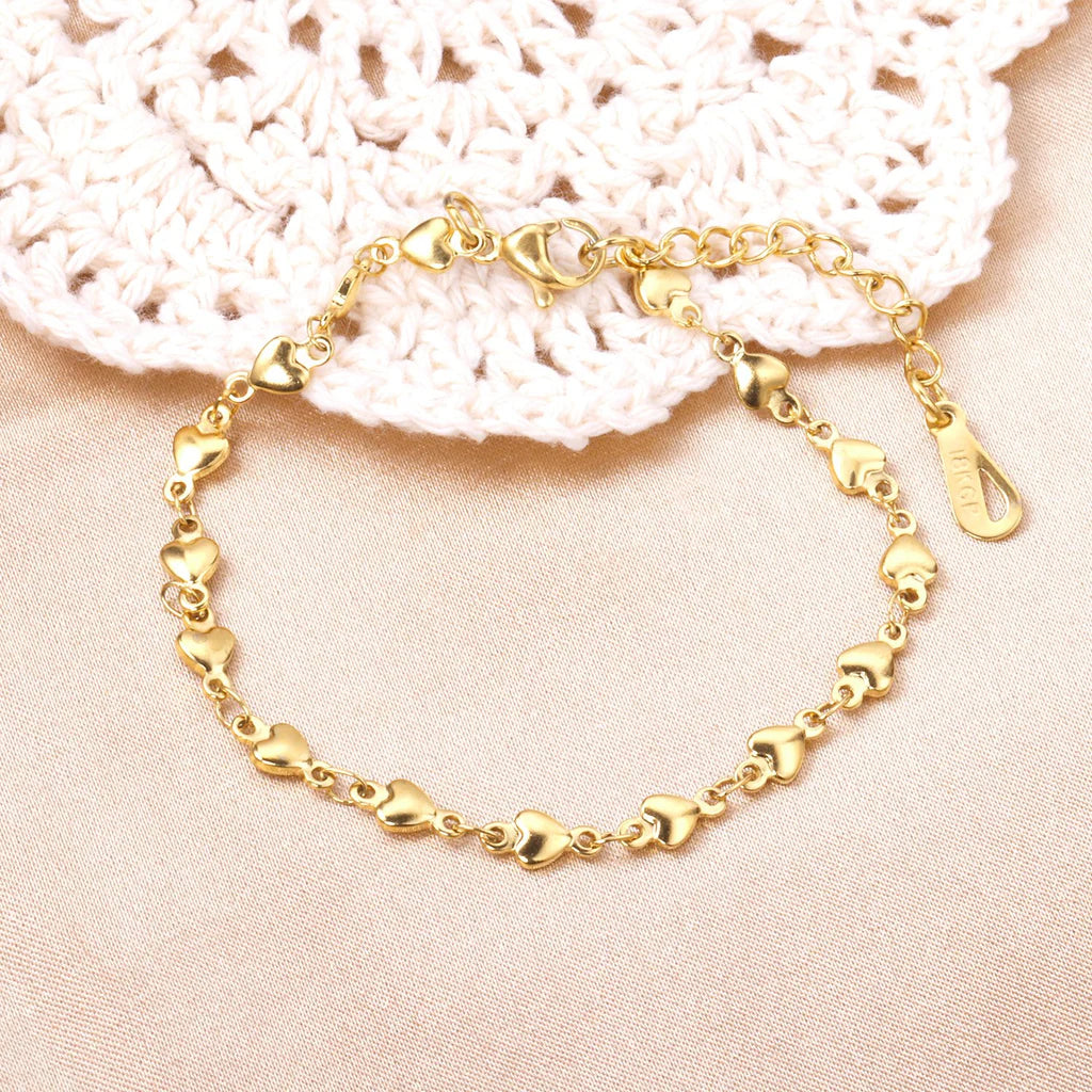 Heart Charm Chain Bracelet