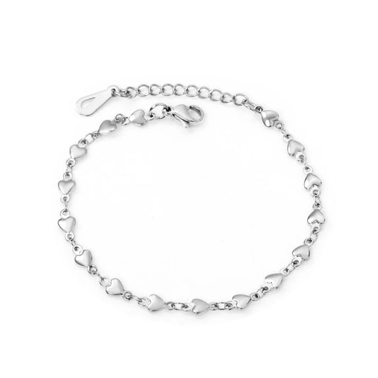 Heart Charm Chain Bracelet