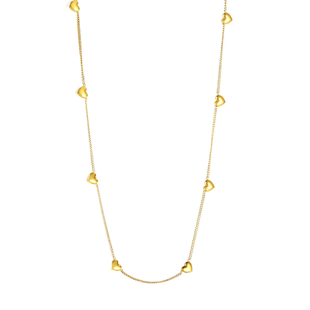 Peach Heart Necklace